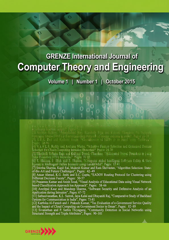 GRENZE International Journal of Computer Theory and Engineering 